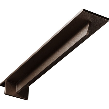 Ekena Millwork Heaton Hidden Support Steel Bracket w/ 14" Support Depth, Hammered Dark Bronze 3"W x 18"D x 2"H BKTM03X18X02HEHDB
